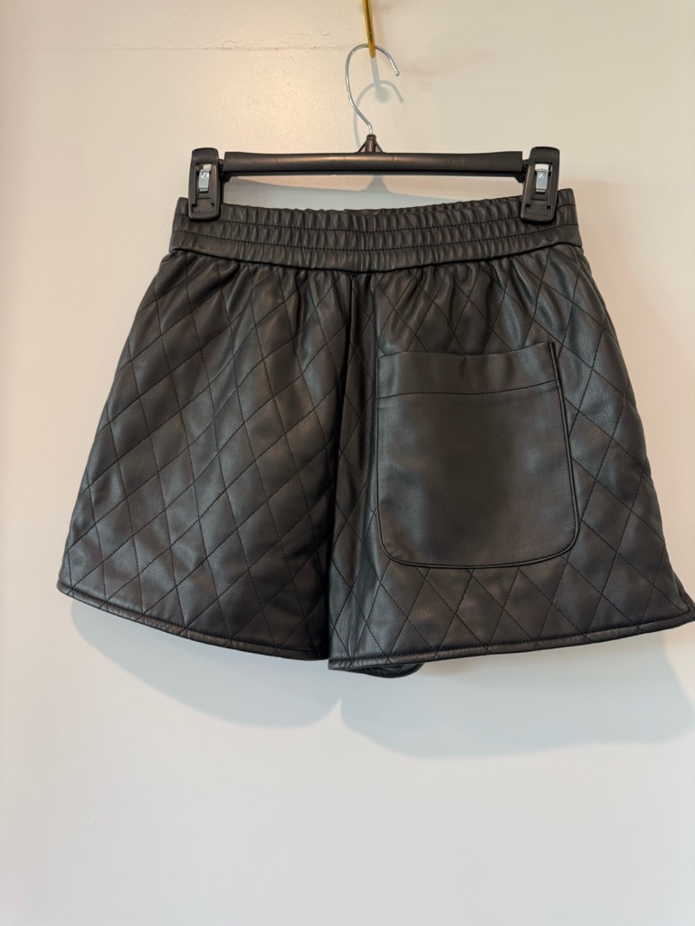 Zara Faux Quilted Leather Shorts - Picture 3 of 4